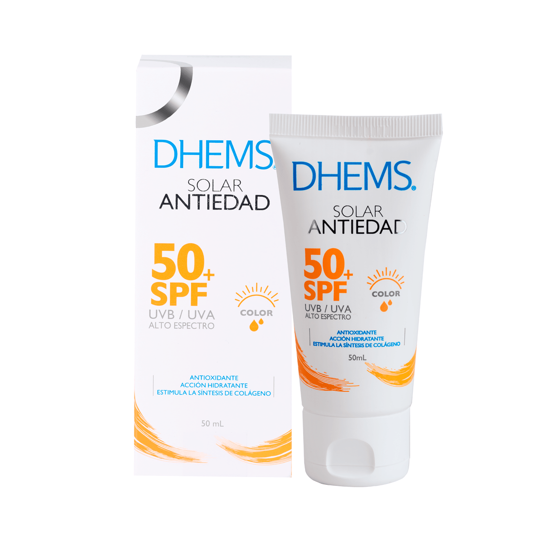 Protector Solar Antiedad con Color 50 ML