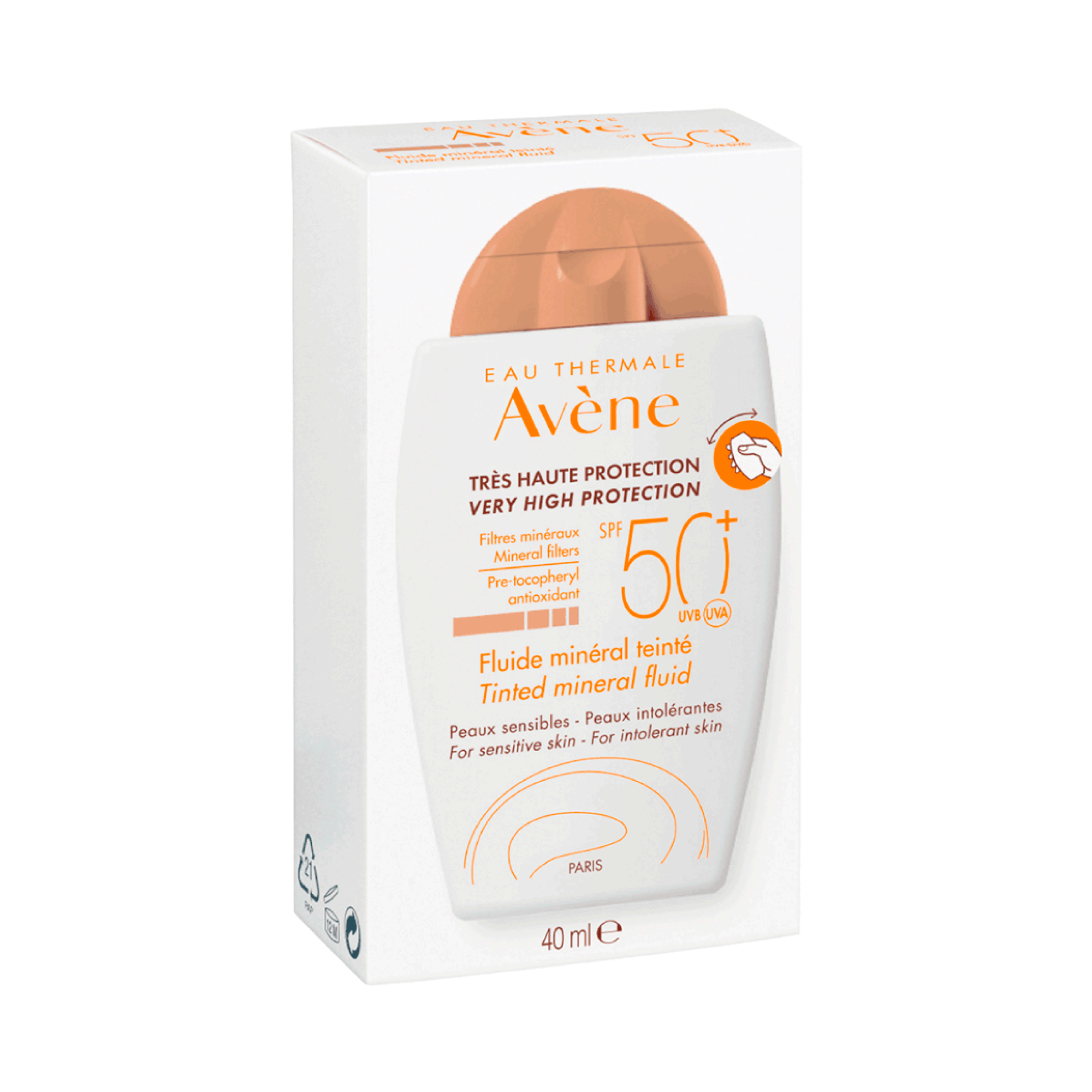 Protector Solar Fluido Mineral Con Color 50+40 ML