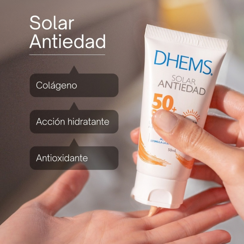 Protector Solar Antiedad con Color SPF 50+ 50 ML l Dhems