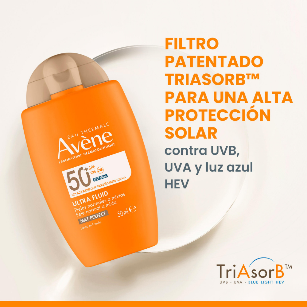 Protector Solar Ultra Fluido Mat Perfect SPF 50+ 50ML l Avène