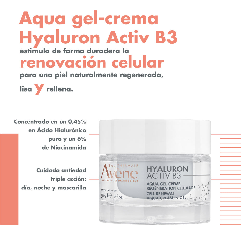 Hyaluron Activ B3 Aqua - Gel Crema Regeneradora Celular 50 ML l Avène
