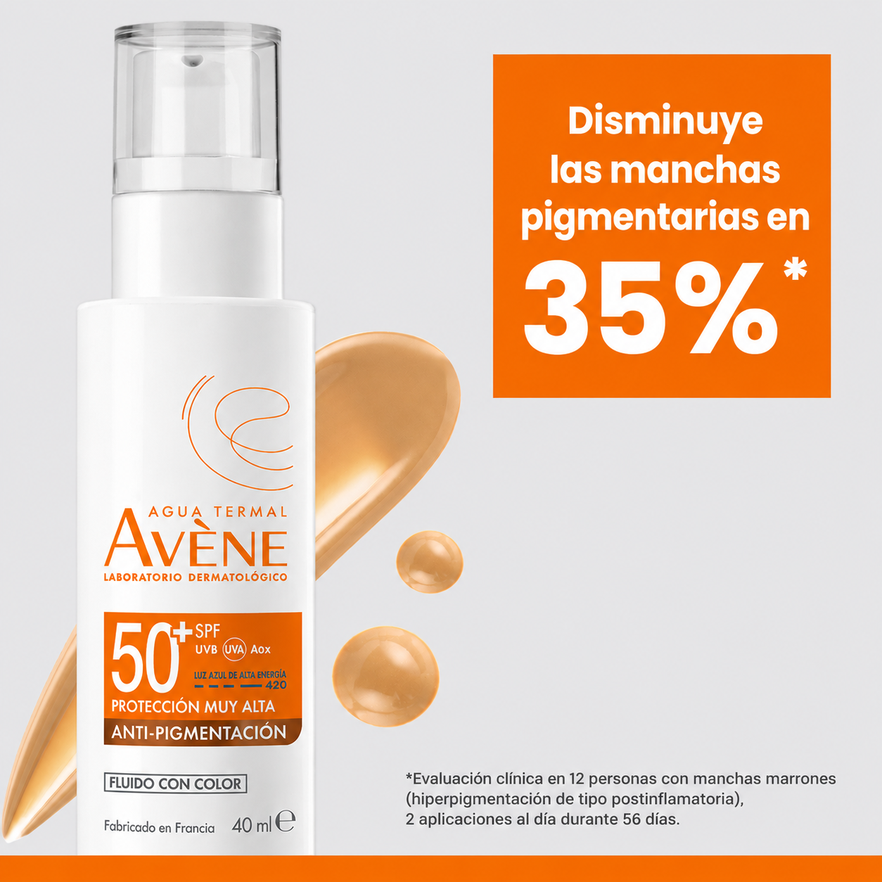 Protector Solar Fluido Anti-Pigmentación SPF 50+ 40 ML l Avène