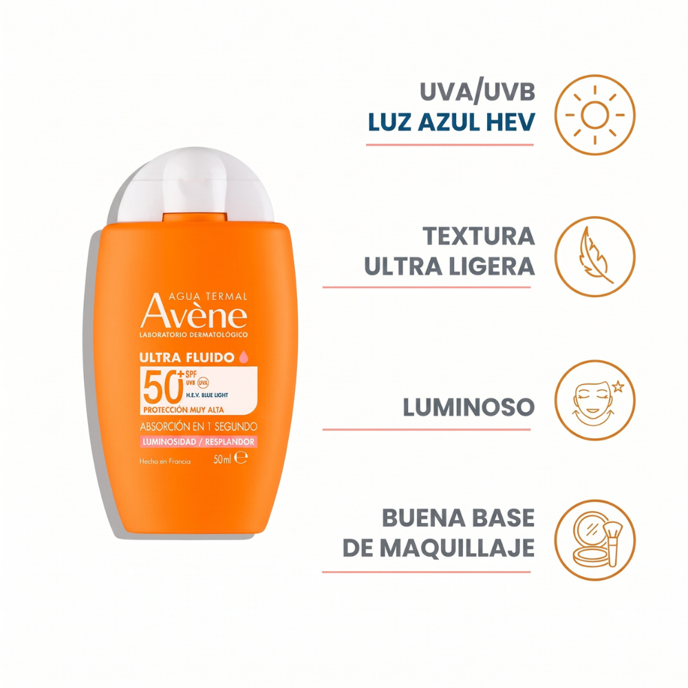 Protector Solar Ultra Fluido Radiance SPF 50+ 50 ML