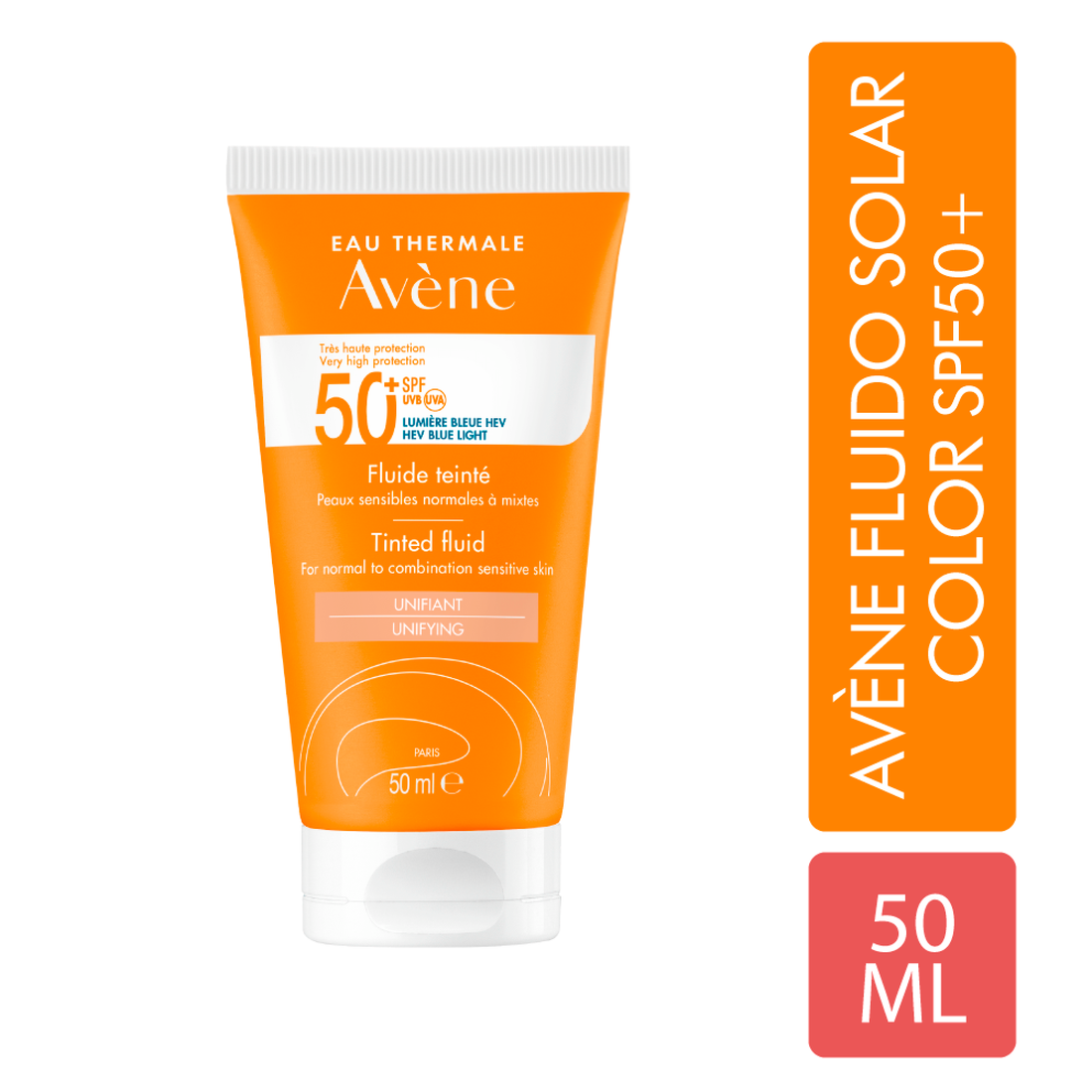 Protector Solar Fluido Color 50+50 ML